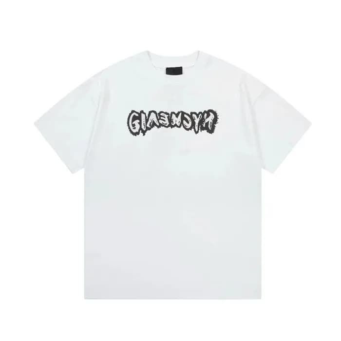 지방시 남성 크루넥 화이트 반팔티 - Givenchy Mens White Short Sle… - 1