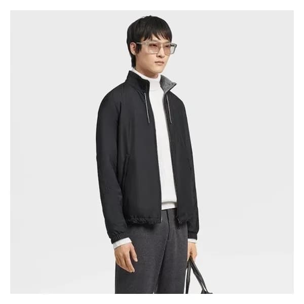 에르메네질도 제냐 남성 블랙 양면 자켓 - Ermenegildo Zegna Mens Bla… - 1