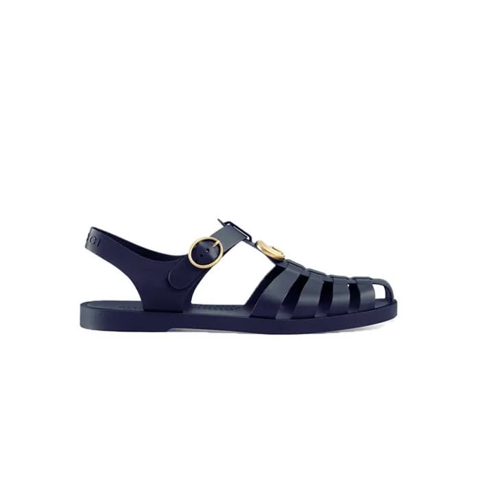 구찌 여성 러버 버클 네이비 스트랩 샌들 【매장-100만원대】 - Gucci Womens … - 1