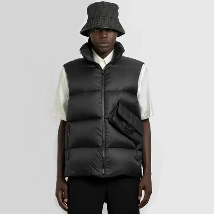 펜디 남성 구스다운 양면 조끼 - Moncler Mens Black Vest - fe540… - 1