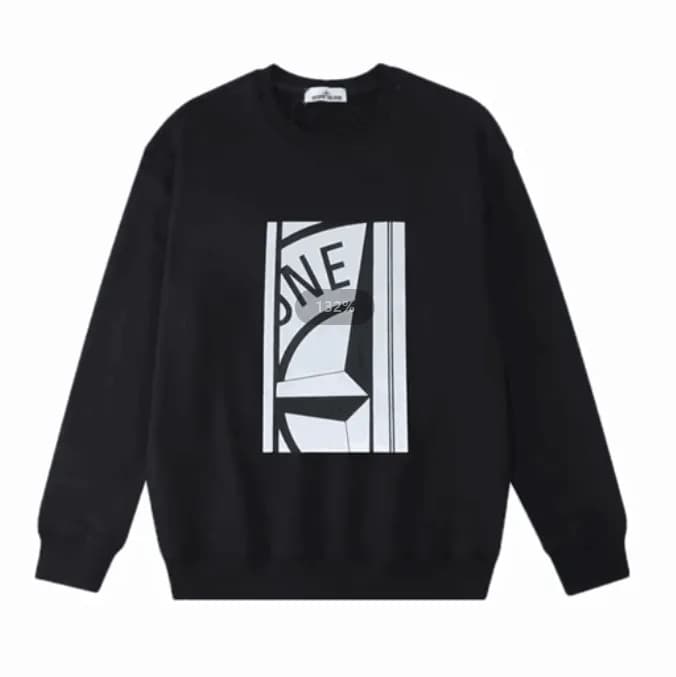 스톤아일랜드 남성 모던 블랙 맨투맨 - Stone Island Mens Black Tshi… - 1