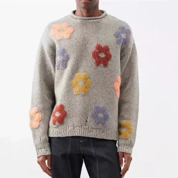 아크네 남/녀 크루넥 그레이 니트 - Acne Unisex Gray Knits - anc1… - 1