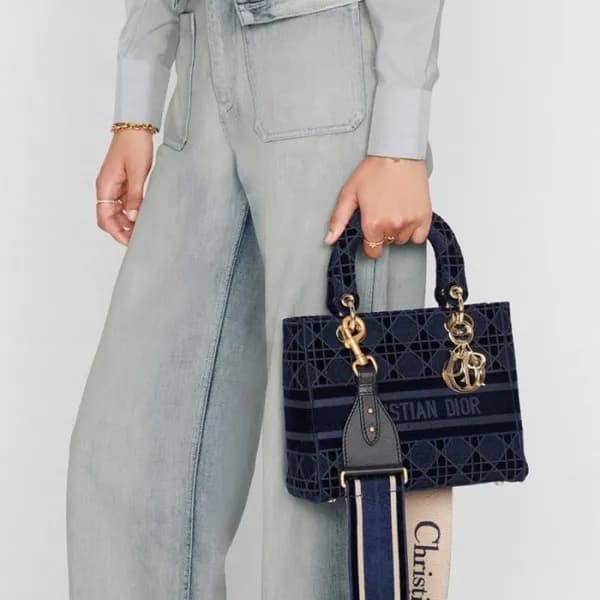 디올 여성 네이비 레이디 백 - Dior Womens Navy Lady Bag - dib7… - 1