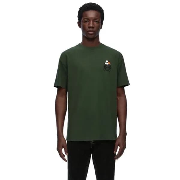 로에베 남/녀 이니셜 그린 반팔티 - Loewe Unisex Green Tshirts - … - 1