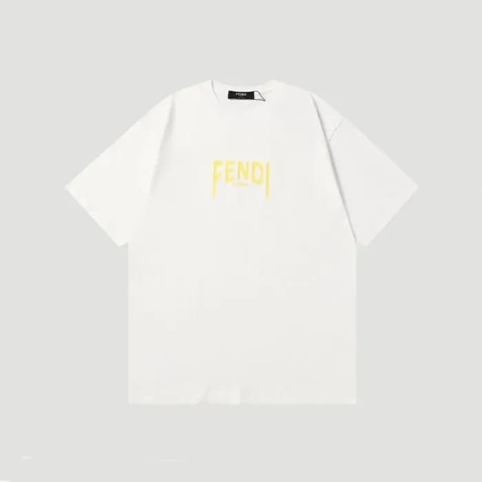 펜디 남성 화이트 크루넥 반팔티 - Fendi Mens White Tshirts - fec… - 1
