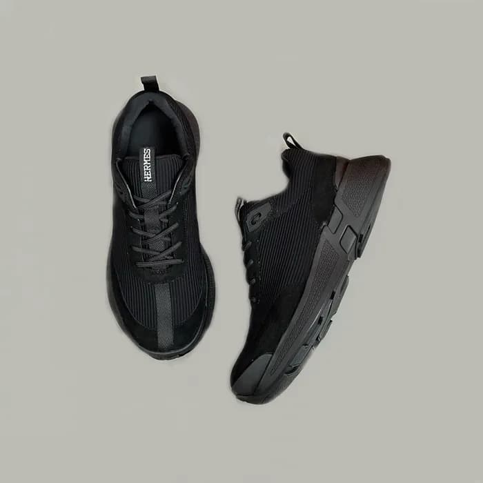 에르메스 남성 엔볼 블랙 스니커즈 - Hermes Mens Black Sneakers - … - 1