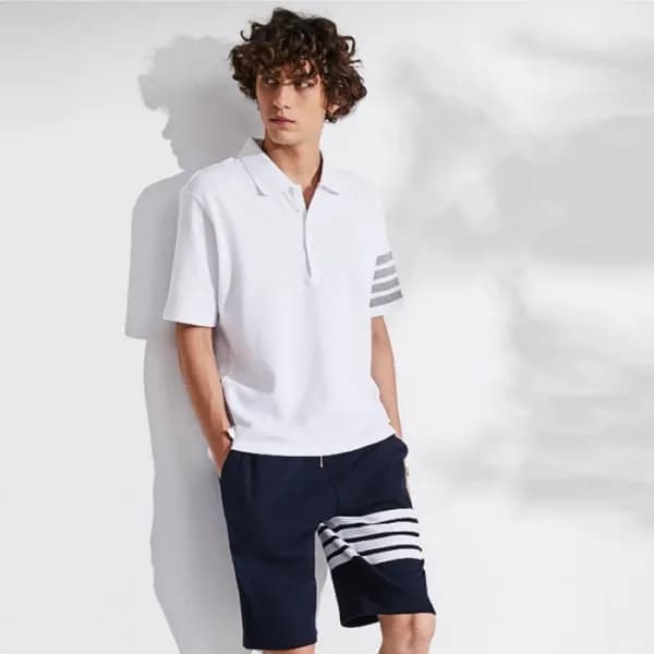 톰브라운 남성 폴로 반팔티 - Thom Browne Mens Polo Tshirts - t… - 1