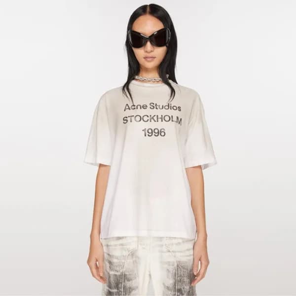 아크네 여성 화이트 반팔티 - Acne Womens White Tshirts - anc20… - 1