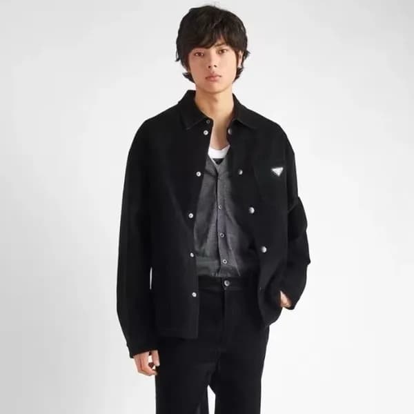 프라다 남성 골덴 아웃웨어 - Prada Mens Black Outerwear - prc2… - 1