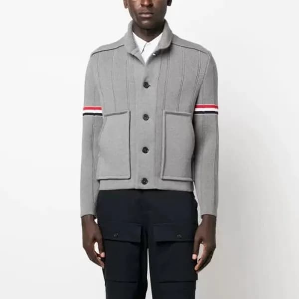 톰브라운 남성 폴로 가디건 - Thom Browne Mens Polo Cardigan - … - 1
