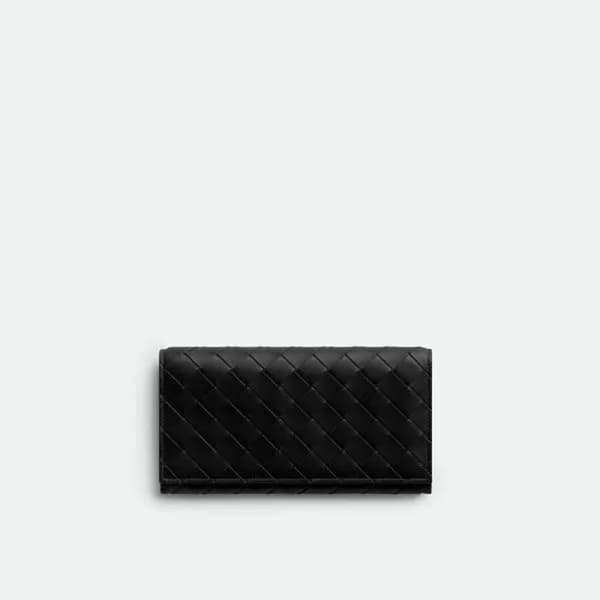 보테가베네타 남성 동전 지갑을 갖춘 인트레치아토 장지갑 - Bottega veneta Me… - 1
