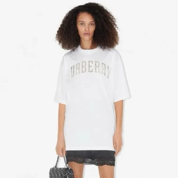 버버리 여성 반팔 티셔츠 - Burberry Womens Round Tshirt - buc… - 1