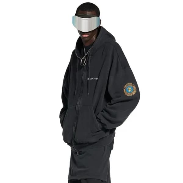 발렌시아가 남/녀 집업 후드티 - Balenciaga Unisex Zip-up Hoodie… - 1