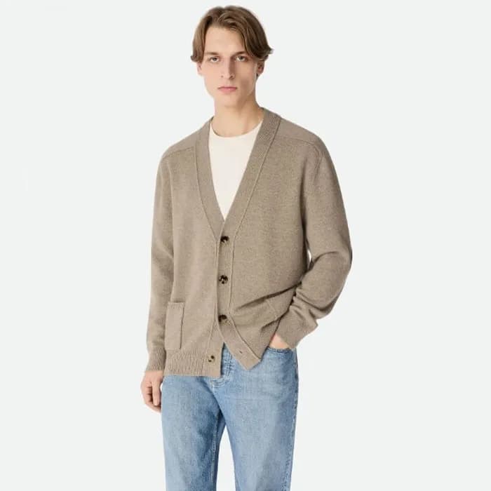 보테가 베네타 남성 브이넥 가디건 - Bottega veneta Mens V-neck Ca… - 1