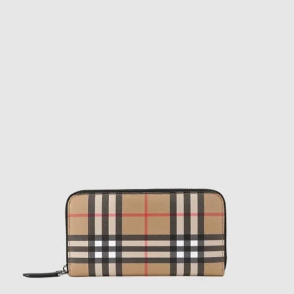 버버리 남성 빈티지 체크 장지갑 - Burberry Mens Vintage Check Lo… - 1