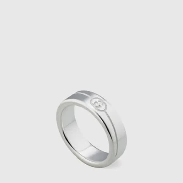 구찌 남성 다이애그널 인터로킹 G 반지 - Gucci Mens Diagonal Interl… - 1