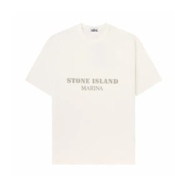스톤아일랜드 남성 라운드 반팔 티셔츠 - Stone Island Mens Round Tsh… - 1