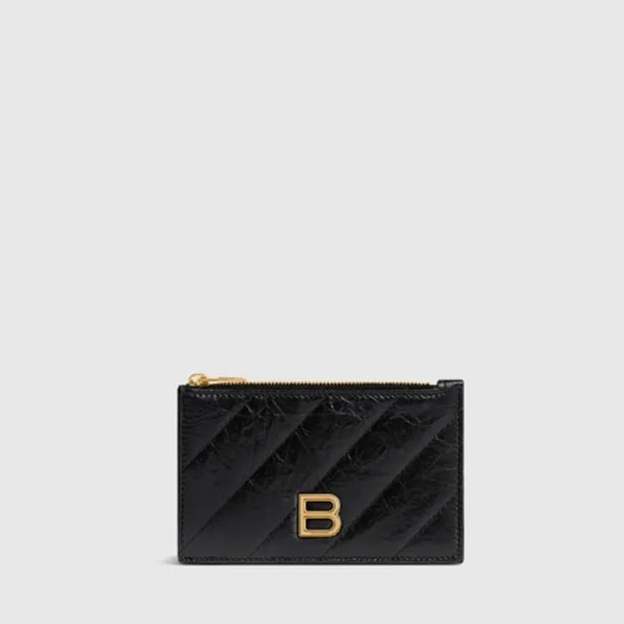 발렌시아가 남성 크러쉬 퀼티드 롱 동전 카드 홀더 - Balenciga Mens Crush… - 1