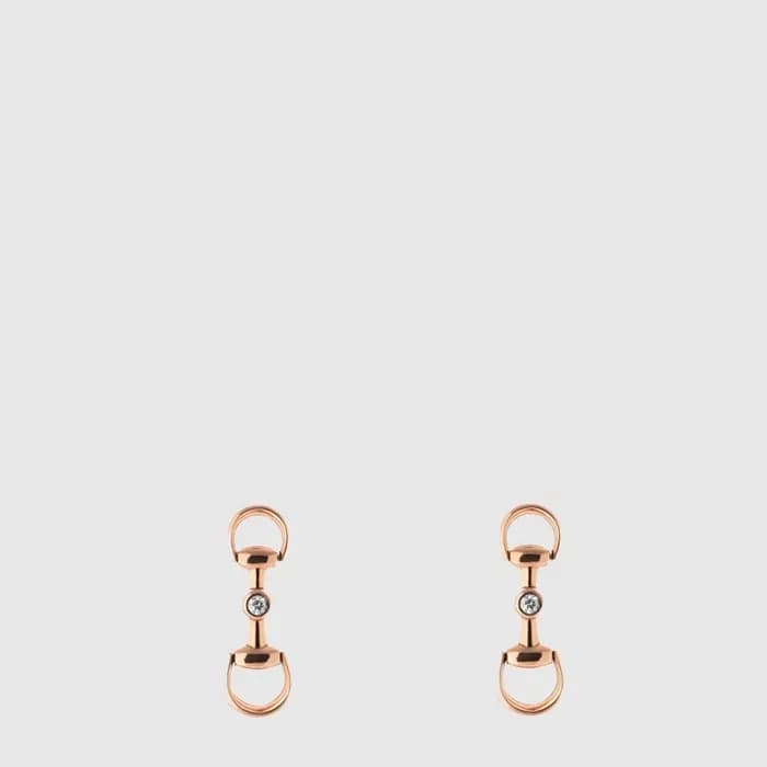 구찌 여성 홀스빗 다이아몬드 이어링 - Gucci Womens Horsebit Diamond Earring - acc10686x - 1
