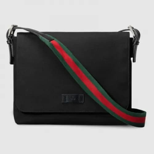 [구찌] 블랙 테크노 켄버스 337074 남성용 메신저 백 gu0001b - Gucci B… - 1