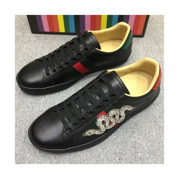 GUCCI 2018 MENS SNAKE LEATHER SKEAKERS - 구찌 남성 스네이… - 1