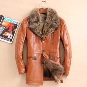 [미러급] ARMANI 2018 MENS MINK LEATHER COAT - 알마니 남성 … - 1