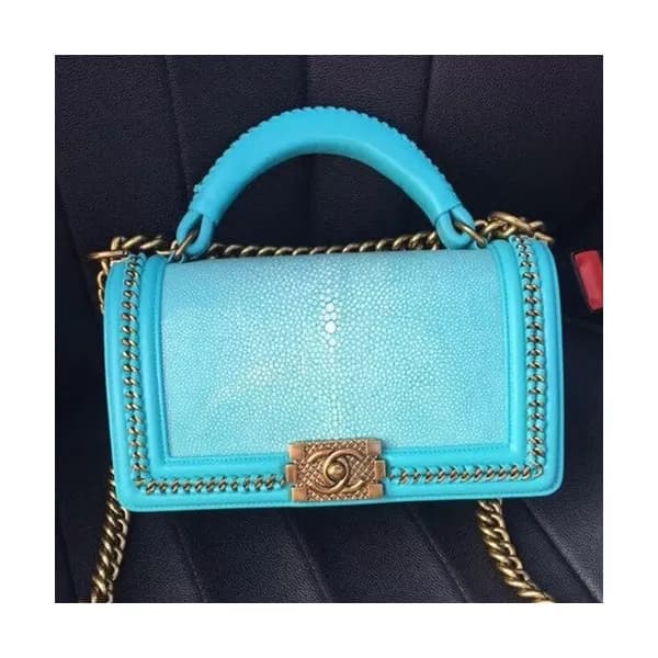 Chanel Leboy Leather Chain Tote Shoulder Bag ,25CM… - 1