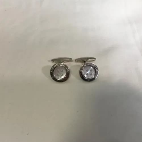 BURBERRY MENS WHITE GOLD CUFFS - 버버리 남성용 18k… - 1