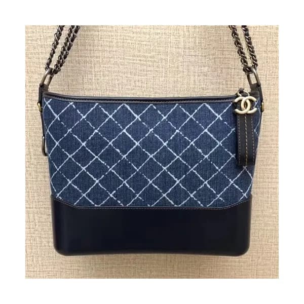 Chanel 2018 Gabrielle Hobo Denim Shoulder Bag ,28C… - 1