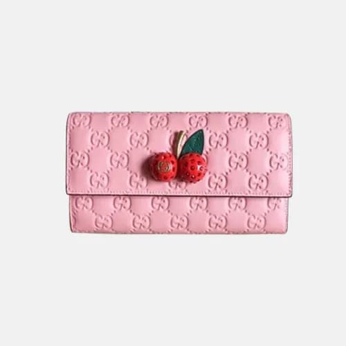 Gucci 2018 Ladies Cherry GG Pin Long Purse 476055… - 1