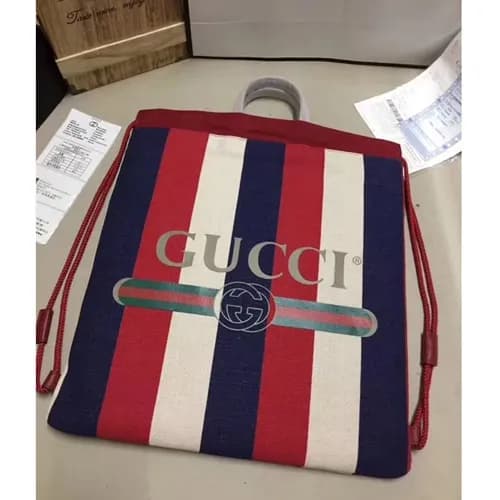 Gucci Stripe Tote Bag/Back Pack, 38cm - 구찌 스트라이프 토… - 1