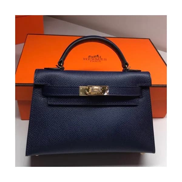 Hermes Mini Kelly 2 Epsom Leather Tote Shoulder Ba… - 1