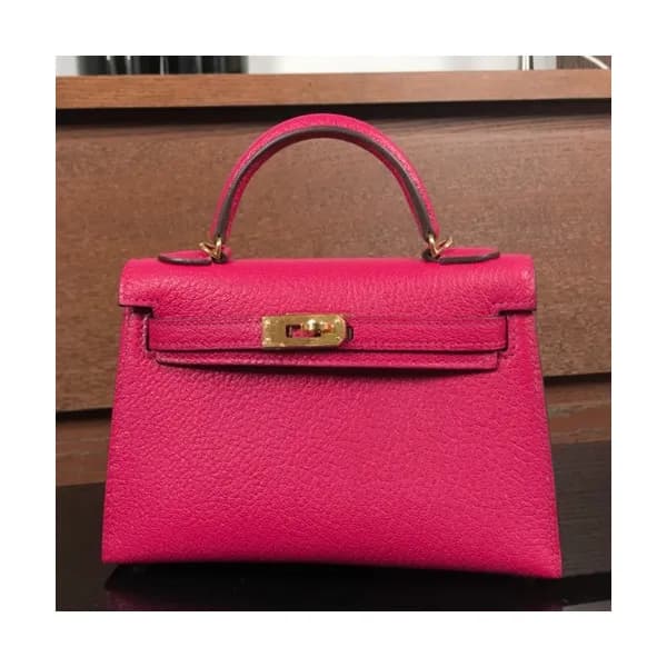 Hermes Mini Kelly 2 Goat Skin Tote Shoulder Bag , … - 1