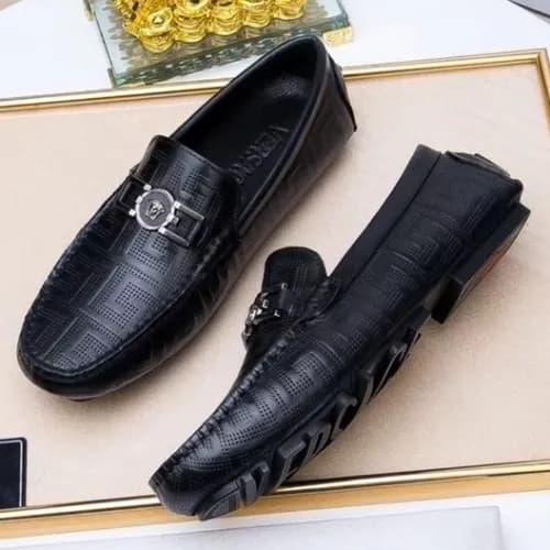 Versace 2018 Leather Black Loafer - 베르사체 레더 블래 로퍼 … - 1