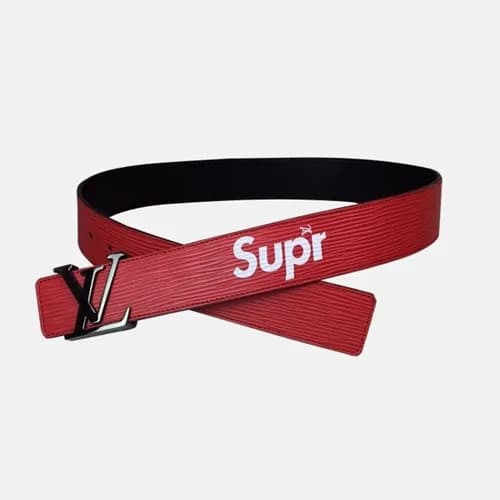 Louis vuitton 2019 Mens Supreme Logo Leather Belt … - 1