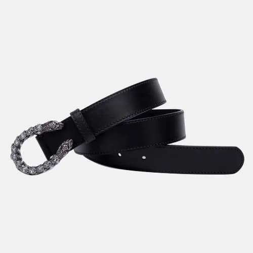 [매장판]Gucci 2019 Ladies Cubic Buckle Leather Belt -… - 1