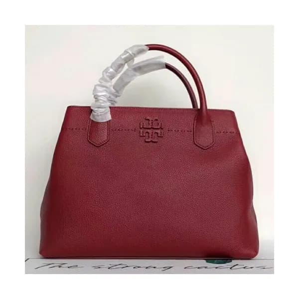 Tory Burch Leather Mcgraw Triple-Compartment Satch… - 1