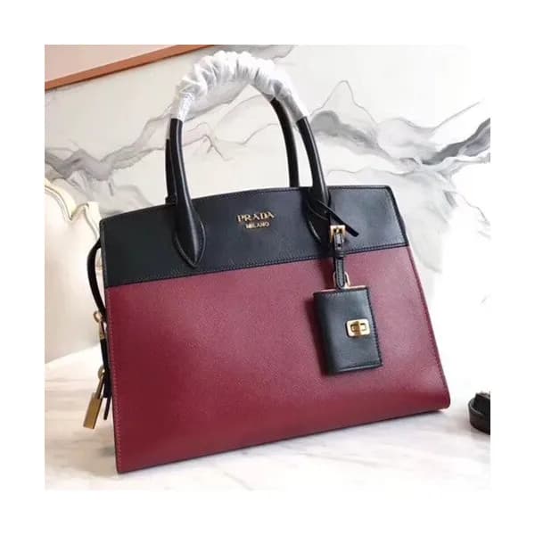 Prada Saffiano Tote Shoulder Bag,30cm - 프라다 사피아노 여… - 1