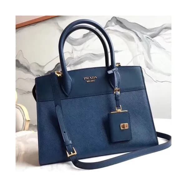 Prada Saffiano Tote Shoulder Bag,30cm - 프라다 사피아노 여… - 1