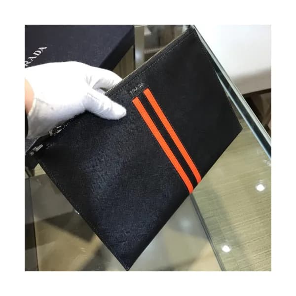 Prada Saffiano Mens Clutch Bag ,28CM - 프라다 사피아노 남성… - 1