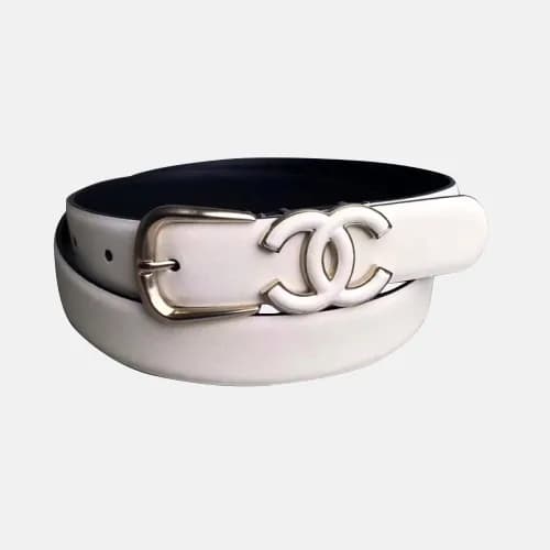Chanel 2019 Ladies Classic CC Buckle Leather Belt … - 1