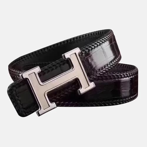 Hermes 2019 Mens Business Signature Logo Leather B… - 1