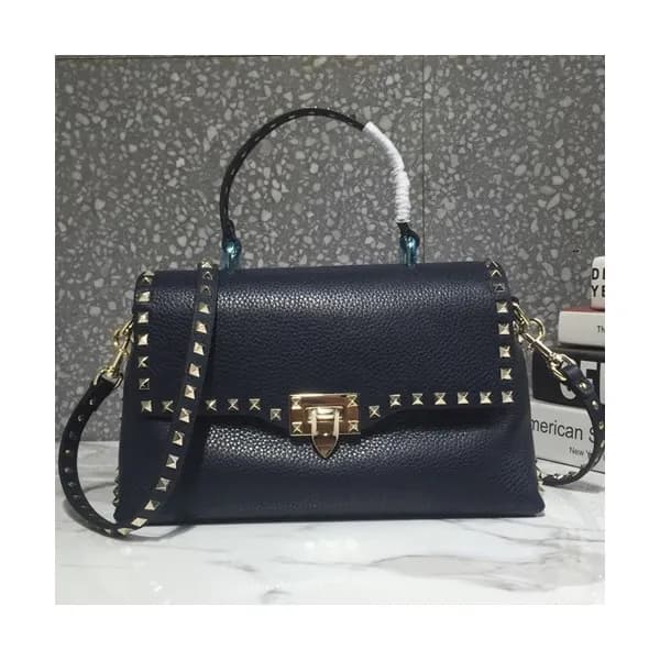Valentino 2019 Leather Rockstud Tote Shoudler Bag,… - 1