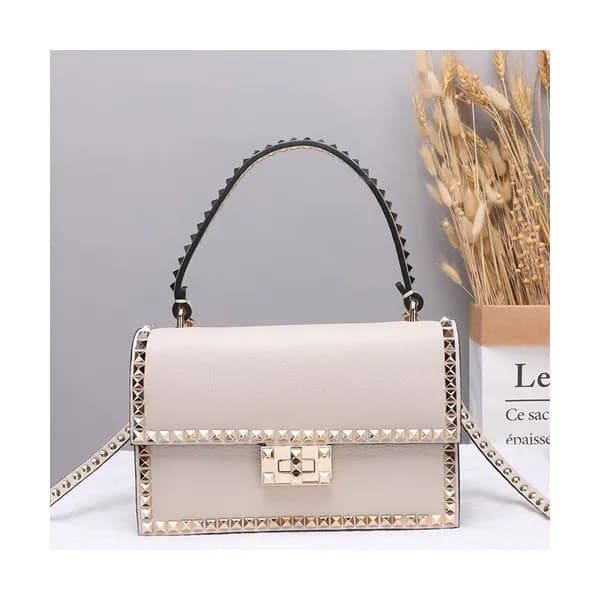 Valentino 2019 Leather Garavani Rockstud Tote Shou… - 1