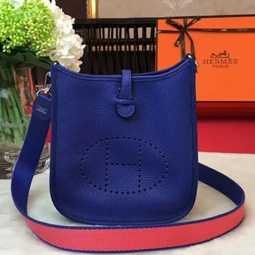 Hermes Evelyne Togo Leather Mini Shoulder Bag,17cm… - 1