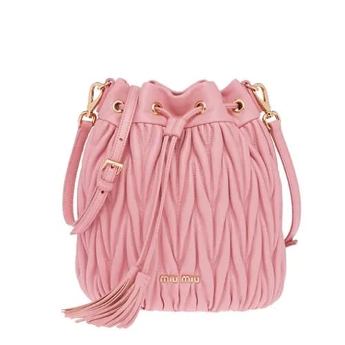 MiuMiu 2019 Matelasse Bucket Shoulder Cross Bag,1… - 1