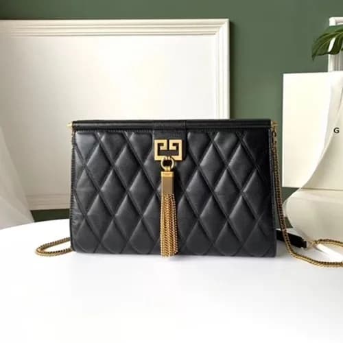 Givenchy 2019 GEM Leather Chain Shoulder Bag,28CM … - 1