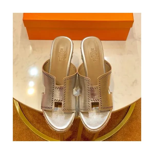 Hermes 2019 Ladies Oasis Leather Wedge Slipper - 에… - 1