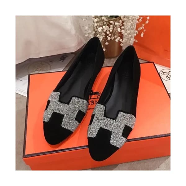 Hermes 2019 Ladies Suede Flat Shoes - 에르메스 2019 여… - 1