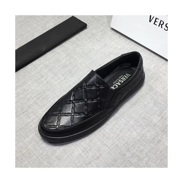 Versace 2019 Mens Leather Slip On - 베르사체 2019 남성용… - 1